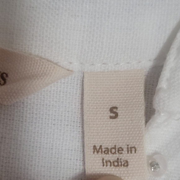Soft Surroundings cotton linen blend beaded details size small - Picture 10 of 16